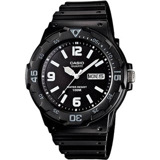 CASIO 卡西歐 DIVER LOOK 潛水運動風手錶-黑/47.9mm MRW-200H-1B2V 開學季禮物