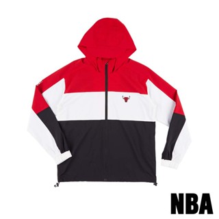 NBA 公牛 拼接 風衣 外套【33251161】長袖 防風衣 防潑水 騎車外搭 連帽外套 BULLS