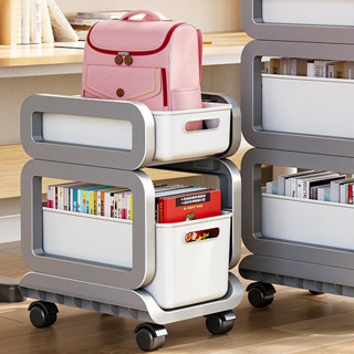 【正品 熱賣】書包置物架可移動小推車書本收納架神器傢用多層放書包桌下收納桌