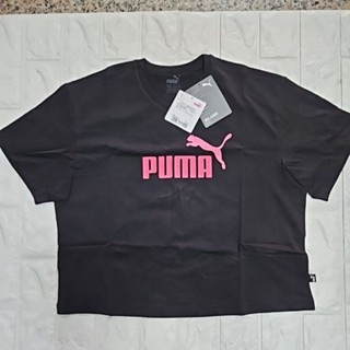 puma女大童寬鬆短版純棉彈性短袖上衣845346