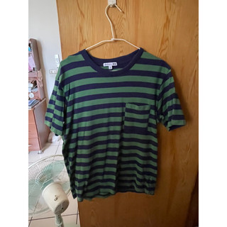 Uniqlo與JWANDERSON聯名 文青藍綠條紋上衣 m碼