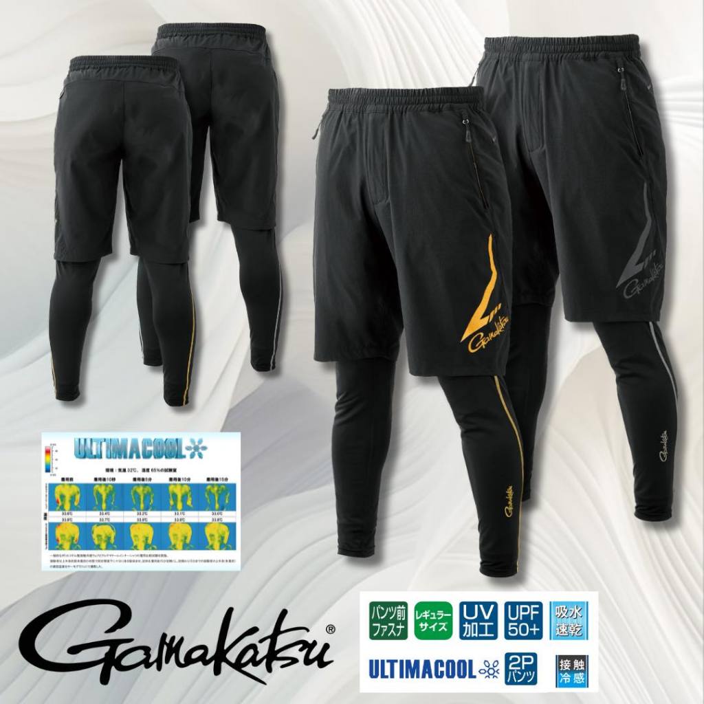 💢桃園東區釣具【GAMAKATSU GM-3763 涼感短褲+內搭褲 兩件組】