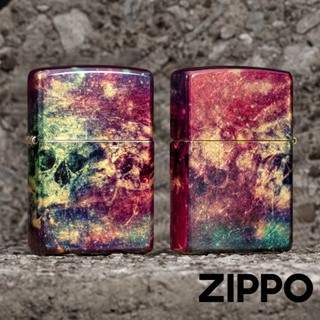 ZIPPO 銀河骷髏防風打火機 46147 540色彩環繞技術 宇宙星系 幻象構畫出骷髏圖案 神秘感 終身保固