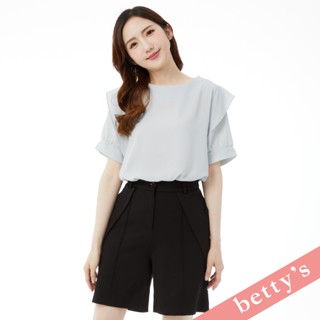 betty’s貝蒂思(31)後腰鬆緊大口袋休閒短褲(黑色)