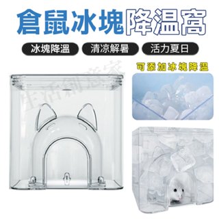 【實體店面現貨】倉鼠降溫冰屋 倉鼠躲避窩 降溫 納涼屋 避暑 黃金鼠 躲避屋 小鼠涼感空調房 水立方冰屋 倉鼠 冰屋