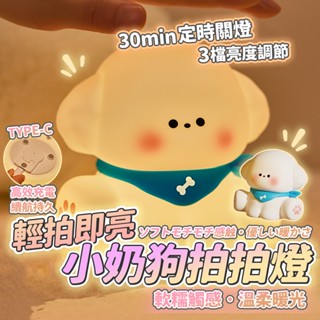 【宅宅照明五金】小奶狗夜燈 小夜燈 拍拍燈 可愛小夜燈 造型夜燈 led小夜燈 usb夜燈 交換禮物 床頭燈 聖誕禮物
