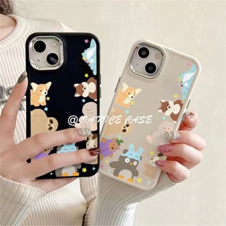 卡通小動物iPhone11 12 13 14plus 15 16Pro max手機殼 電鍍 蘋果XR XS MAX防摔殼