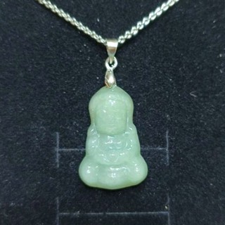 鈺貴人…天然阿彌陀佛佛祖 佛寶淺綠翡翠玉墜項鍊，特價.