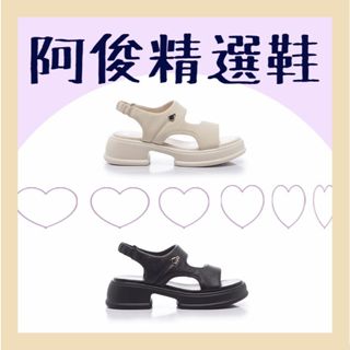 阿俊精選鞋~ FAIRLADY HAPPYFACE 輕量 厚底 羊皮 涼鞋 黑 白2B2848