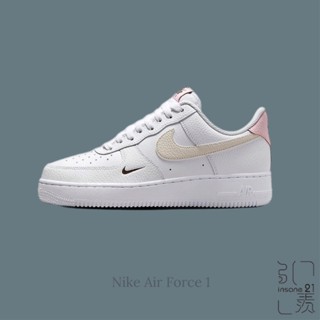 NIKE AIR FORCE 1 AF1 櫻花 刺繡小勾 櫻花粉 奶油色 荔枝皮 女 HF9992-100