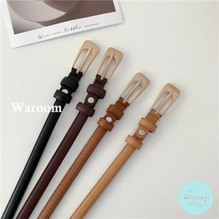 Waroom|現貨 G10 韓國針扣細腰帶|女小皮帶|復古金色牛仔褲腰帶|裙子裝飾褲帶|窄版腰帶|學生皮帶|洋裝|皮帶