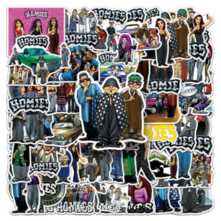 【 現貨】🤙🏻50張 美式復古 Homies ins 塗鴉 獎勵貼紙 PVC 防水 行李箱 安全帽 筆電 滑板 冰箱