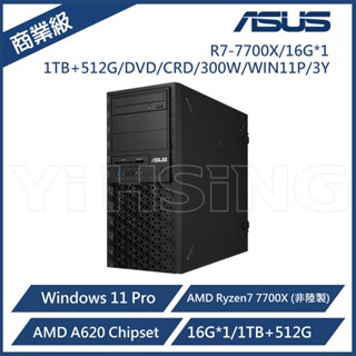 ASUS 華碩 ExpertCenter 工作站 R7-7700X/16G*1/1TB+512G/DVD/CRD/300
