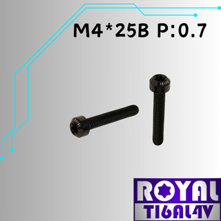 【瘋螺絲】ROYAL 鈦合金螺絲★ M4*25B P:0.7 錐形螺絲★64鈦/正鈦/鈦合金螺絲★出貨附發票★帝王黑