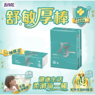 快速出貨 五月花 舒敏 厚棒 4層 抽取式 衛生紙 60抽x6包x1袋