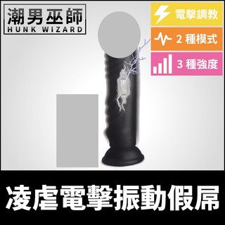 潮男巫師- BDSM 凌虐電擊振動假屌 操控操作 | USB充電 矽膠材質 震動快感電流脈衝觸電酥麻責罰高潮