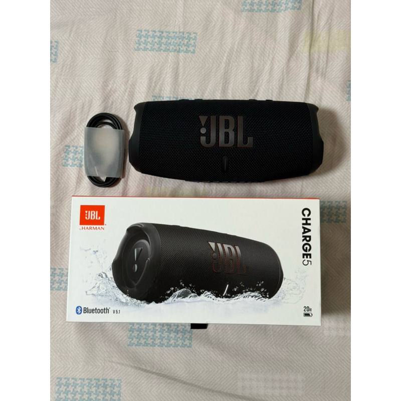 （二手良品出清）JBL Charge 5 可攜式防水無線喇叭 配件齊全 可串連 藍芽喇叭 低音炮 藍芽音響