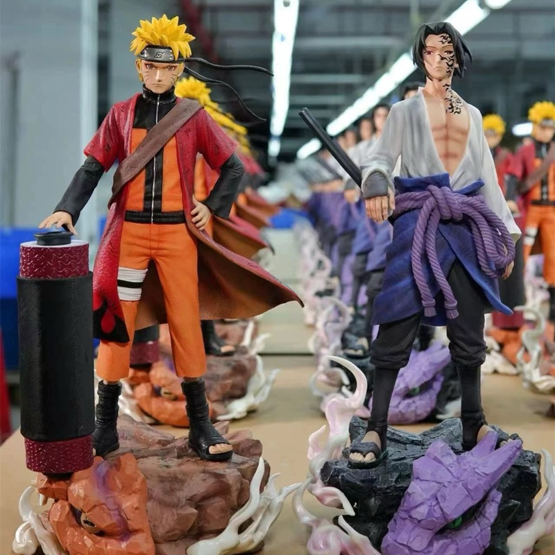 火影忍者 42cm 佐助 鳴人 佐助手辦地台社咒印仙人鳴人GK模型雕像擺件宇智波 缺氧 禮物 公仔 擺件 裝飾