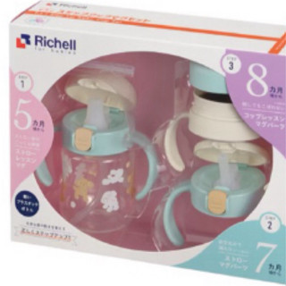 現貨 日本 Richell 利其爾 利其爾 Richell TLI三階段水杯禮盒組 布逗兒 車車 藍色貝克街