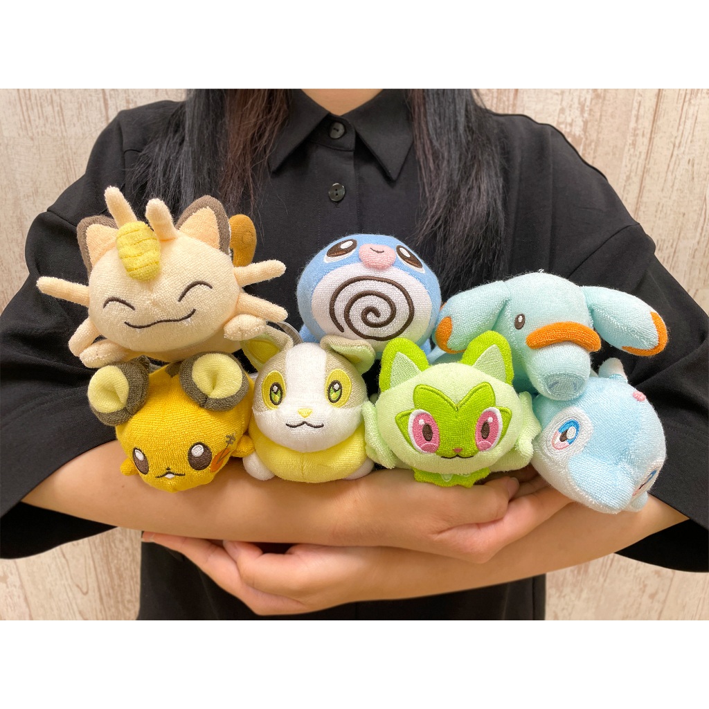 【日本中心限定】現貨 日版 喵喵 蚊香蝌蚪 小小象 咚咚鼠 來電汪 新葉喵 波普海豚 布偶 可水洗絨毛玩偶娃娃 寶可夢