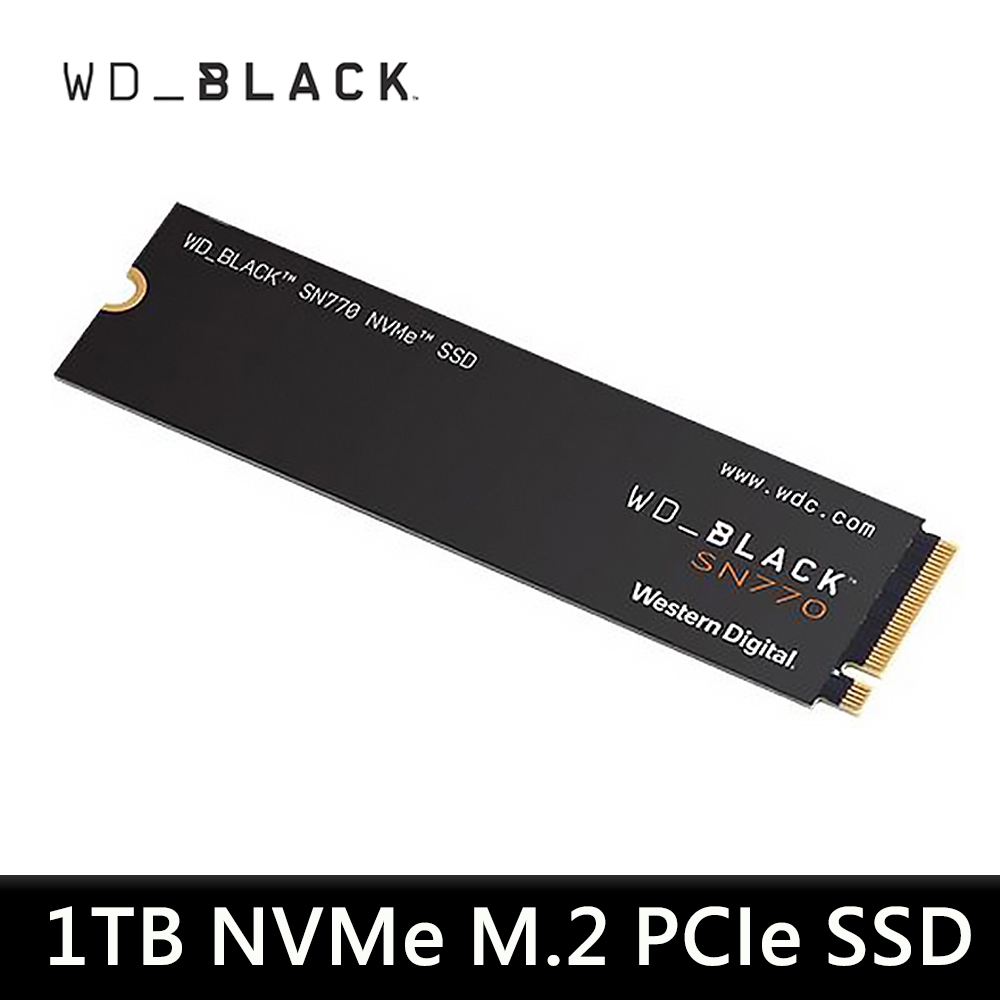 WD 黑標 SN770 1TB NVMe M.2 PCIe SSD