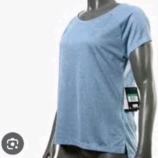 Nike AS W NK BRTHE 運動上衣 淺藍色 M號 透氣排汗露背 短袖上衣 機能上衣 二手