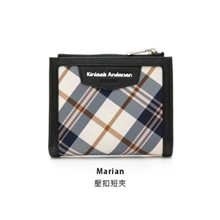 【寧寧精品】臺中30年老店 金安德森 Kinloch Anderson【壓釦牛皮短夾】KA241005BKF 女短夾區