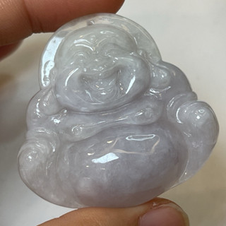 君遇 天然A貨翡翠 糯種紫羅蘭佛公 彌勒佛 有容乃大