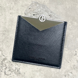 ✨7月熱銷新品✨【現貨】Giorgio Armani 訂製皮革隨身方鏡 隨身鏡 補妝鏡 化妝鏡
