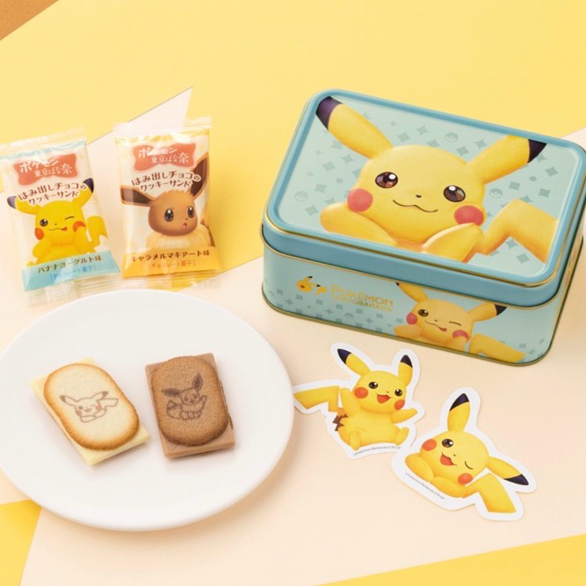『MSJP ◖現貨◗ 日本 Tokyo banana 皮卡丘限定 香蕉巧克力夾心餅乾12入 鐵盒裝 少少現貨供應中~