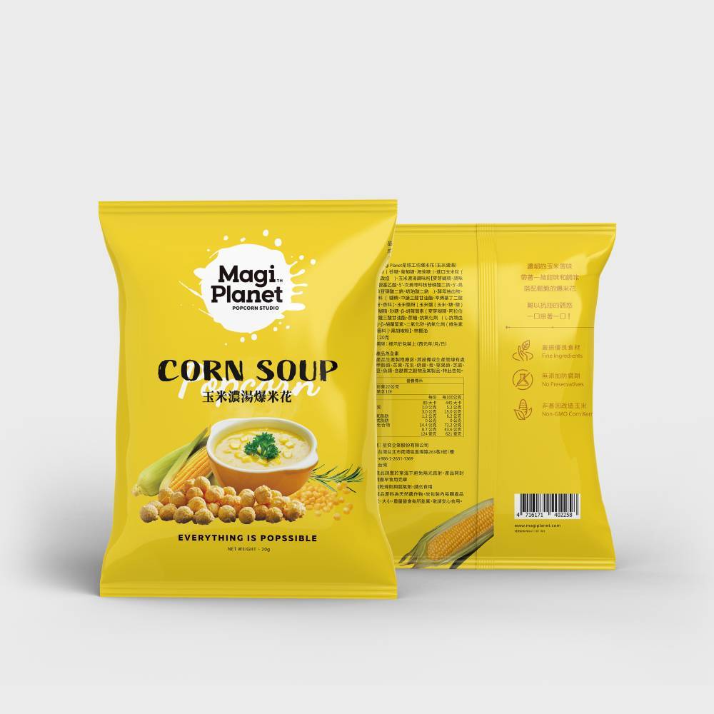 【星球工坊】經典爆米花-玉米濃湯20g 零食 餅乾