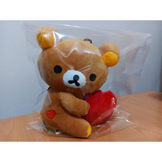 正版 拉拉熊 懶懶熊 Rilakkuma 抱抱愛心 6英吋 玩偶 娃娃 吊飾