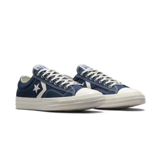CONVERSE【授權專賣店】男女低筒帆布鞋 STAR PLAYER 76 OX 復古休閒鞋 A08540C 單寧藍