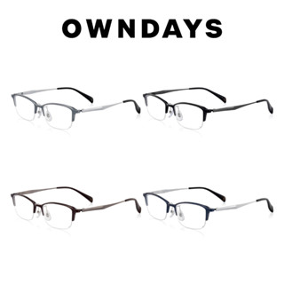 owndays 紳士款系列方型鈦金屬光學鏡框(km1151t-3a)