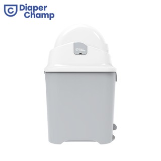 【Diaper Champ】腳踏式氣密隔臭尿布桶/銀灰色