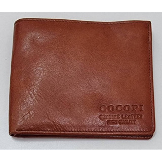 二手Cocopi Genuine Leather Wallet咖啡色真皮皮夾