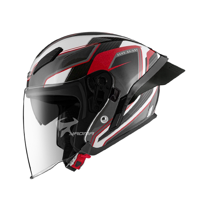 【ZEUS】安全帽 ZS-631 BS1 音速 白紅 亮面 內鏡 鴨尾 空力套件 喇叭槽 631｜耀瑪騎士
