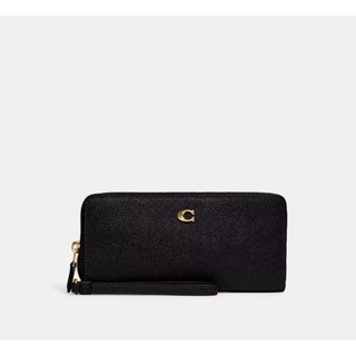 【現貨】美國代購 Coach 專櫃款 Continental 防刮 皮革 拉鍊 長夾 對開 多卡層 皮夾