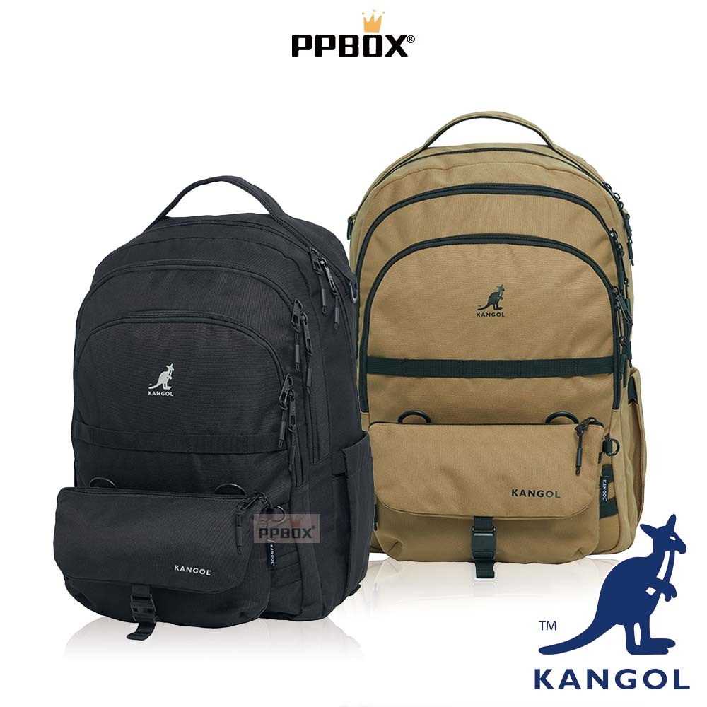 KANGOL 袋鼠 兩件組 多格層 後背包【64551741】時尚 子母包 包包 側背包 兩用包 筆電隔層 禮物