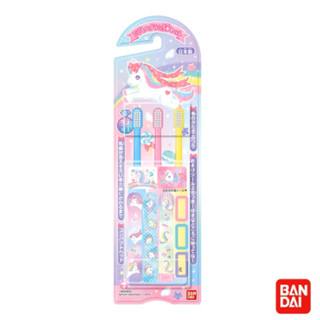日本 Bandai 彩虹獨角獸牙刷3入 日本製 獨角獸 3歲以上 軟毛 圓頭 公司貨 千寶屋