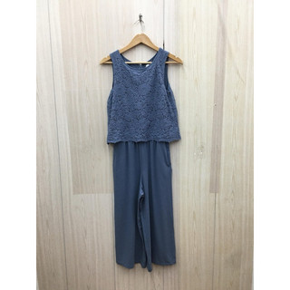 <<Uniqlo>>莫蘭廸灰蕾絲連身褲