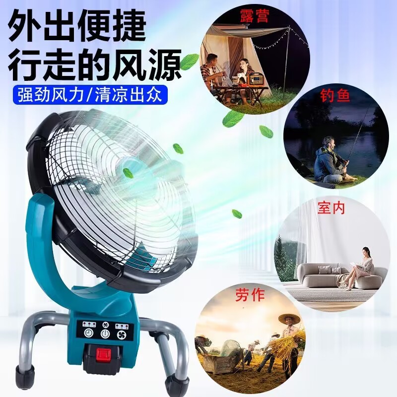 16吋風扇 通用牧田18V 充電式電風扇 鋰電風扇 替代DCF300 工業電扇 交直流兩用風扇 強力風扇