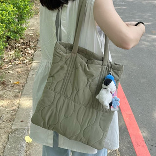 WAZI現貨⚡️韓國製🇰🇷 絎縫單肩包 澎澎菱格肩背包 正韓 韓國東大門if clothing