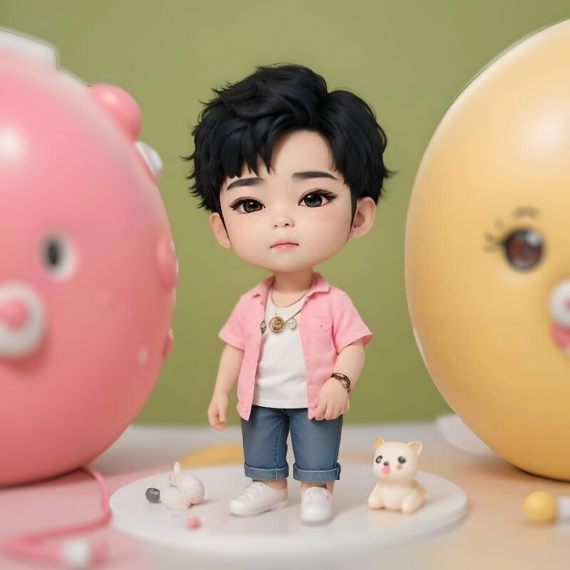 q版手辦純手工 真人泥塑 泥人真人軟陶人偶手工泥塑禮物娃娃 泥人公仔 真人公仔