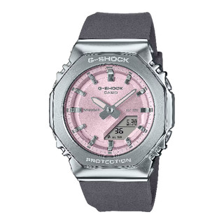 CASIO卡西歐 GM-S2110-4A 八角形簡約雙顯女錶 粉紅面 40.5mm
