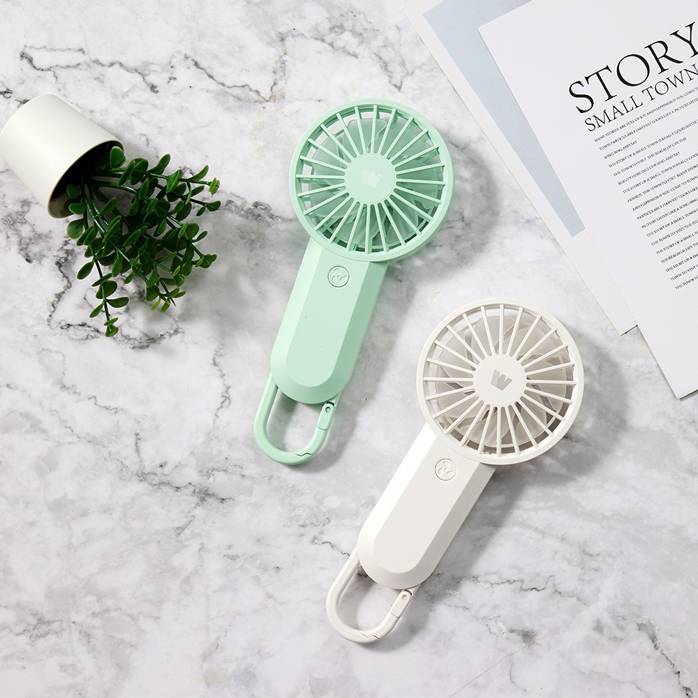 USB手持風扇 登山扣便攜 靜音大風力 1000mAh快充 長效續航 超輕隨身涼扇 旅遊必備