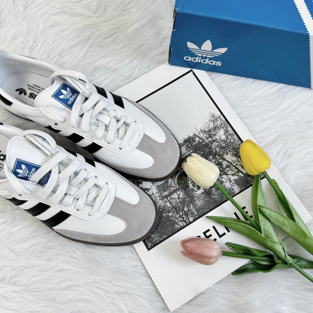 Adidas Originals Samba 男鞋 女鞋 白灰黑 焦糖底 德訓鞋 復古 桑巴鞋 愛迪達 B75806
