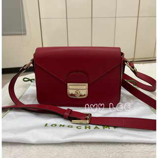 LONGCHAMP Le Pliage Heritage S 金釦牛皮斜揹包 肩揹包 二手精品