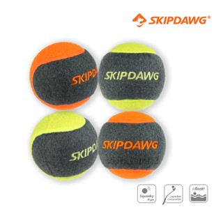 【Skipdawg】網球套裝(4顆裝)｜寵物球 狗玩具球 發聲浮水玩具 TPR玩具 送禮