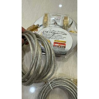 全新 日本品牌 ATAKE usb a公對b公 USB2.0 A公-B公 鍍金 透明 強化線 USB轉接線 USB A公